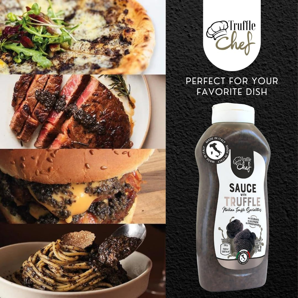 GL TRUFFLE GOURMET LINE ingredient label showing mushrooms, truffle juice, and olive oil clarity