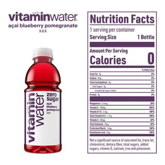 Hand holding Glacéau Vitaminwater bottle demonstrating portable convenience