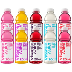 Glacéau Vitaminwater front-packaging showing variety pack and brand benefits