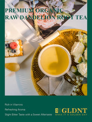 GLDNT single unbleached plant-fiber tea bag demonstrating convenient use