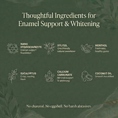 Gleam Gum ingredient close-up highlighting nano-hydroxyapatite particles for enamel support