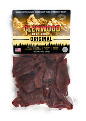 Glenwood Snacks front packaging showing 10 oz resealable bag and label benefits