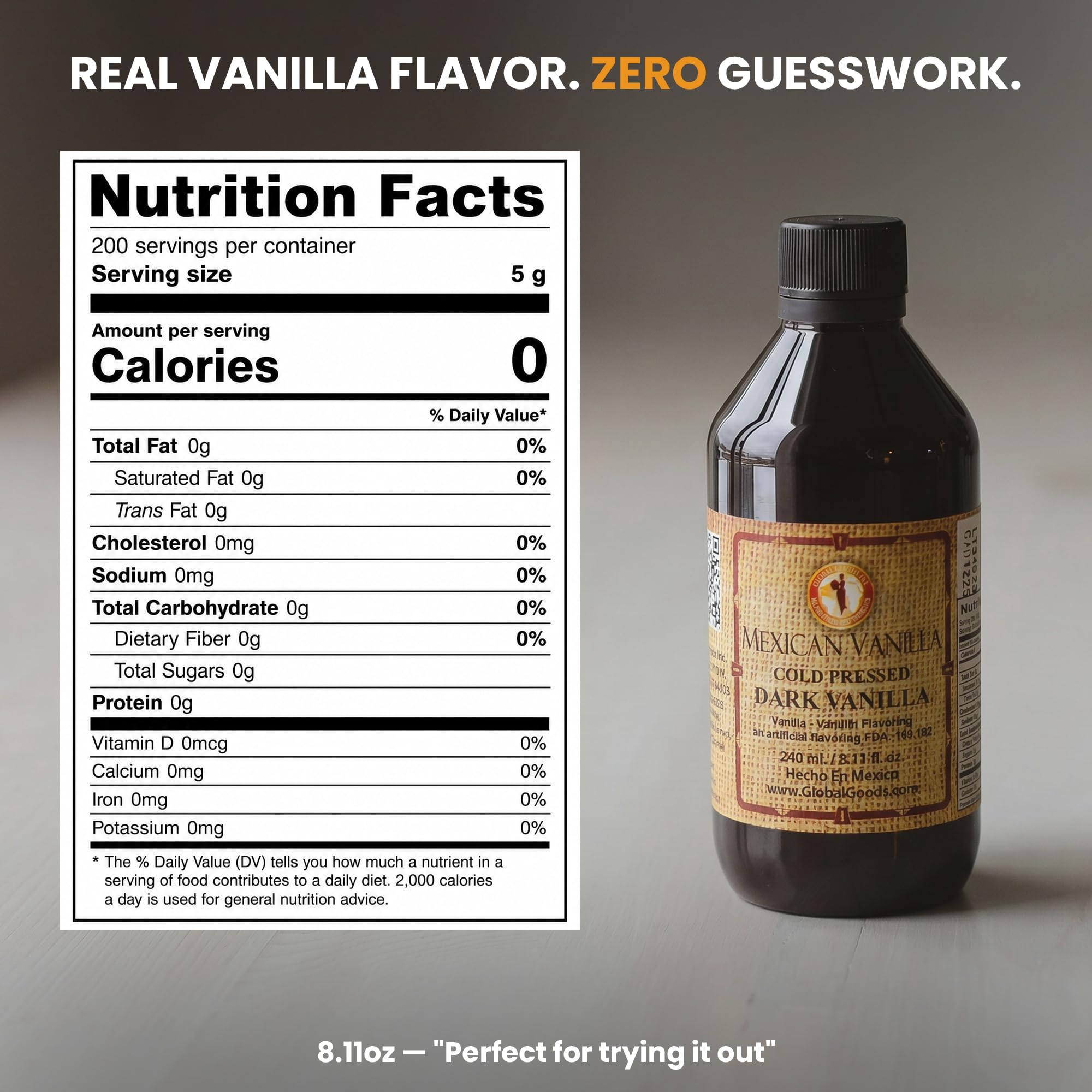 Global Goods label close-up highlighting ingredient transparency and clean-label benefit