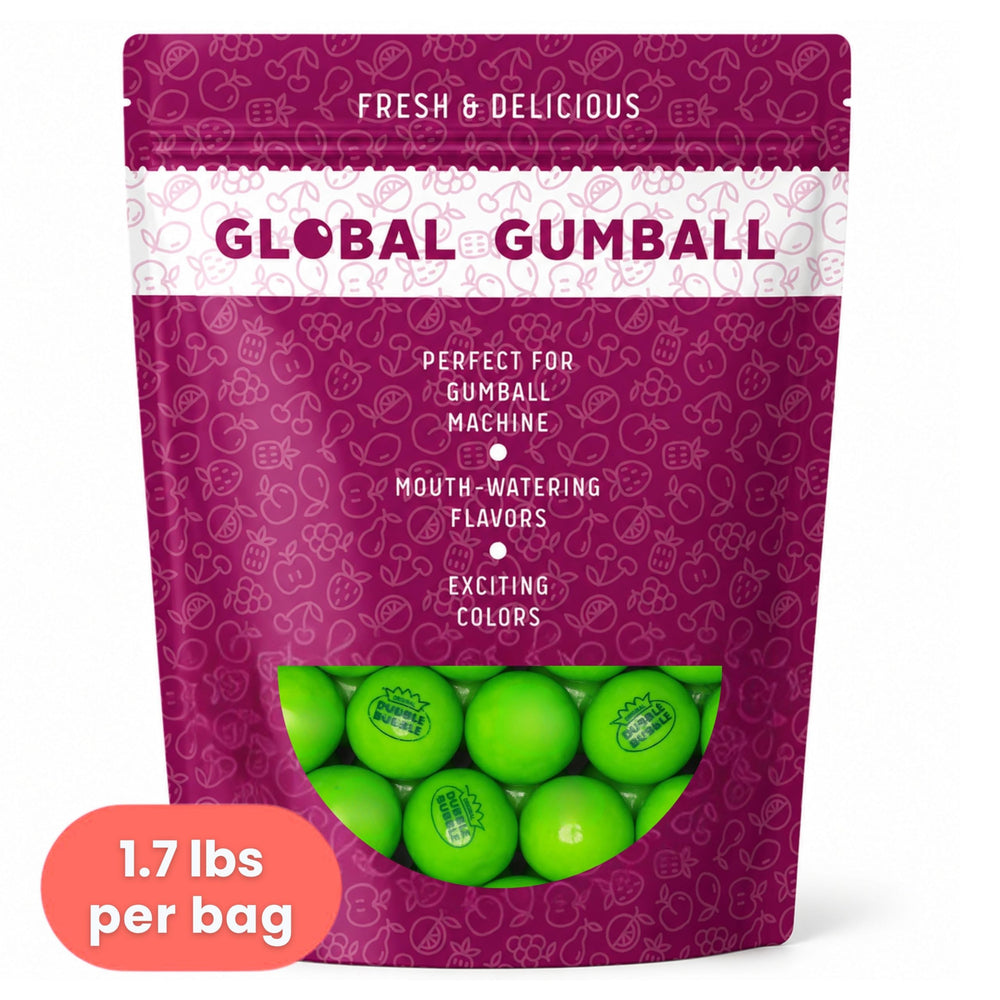 Global Gumball close-up of candy shell texture showing glossy finish and consistency