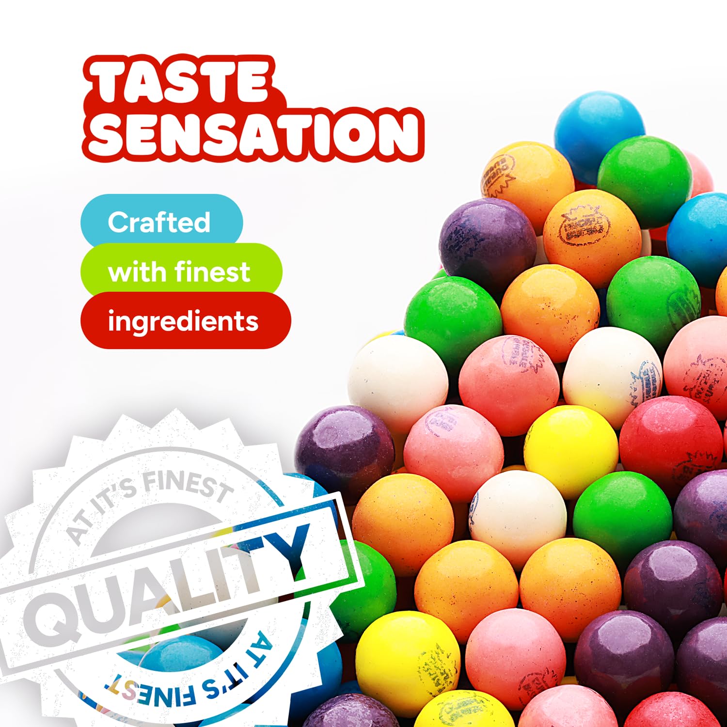 Global Gumball on a candy buffet table adding colorful decoration