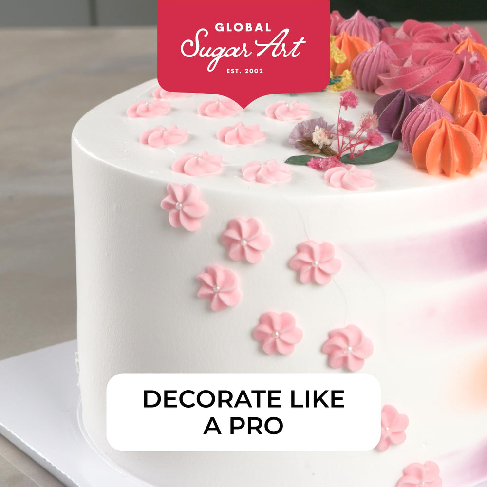 Global Sugar Art assorted color options arranged to show coordinating decoration choices