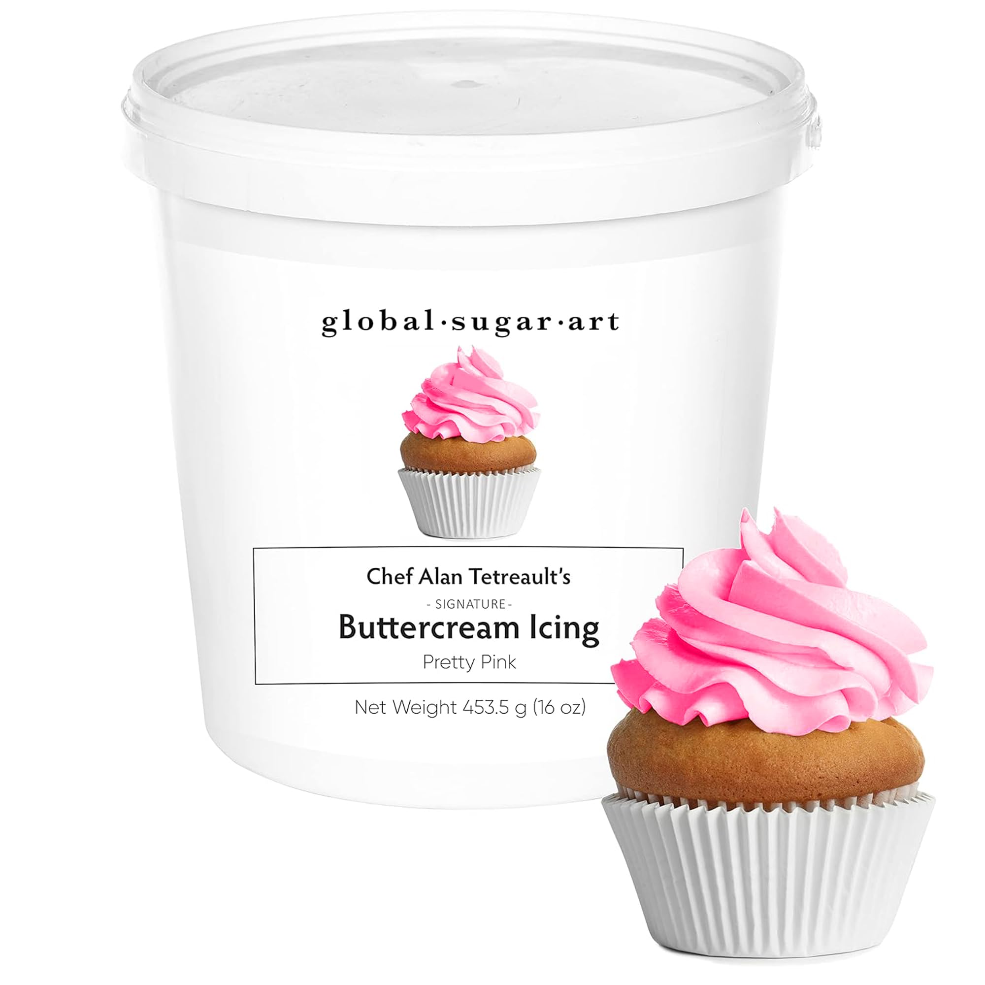 Global Sugar Art front tub view showing brand and ready-to-use benefit