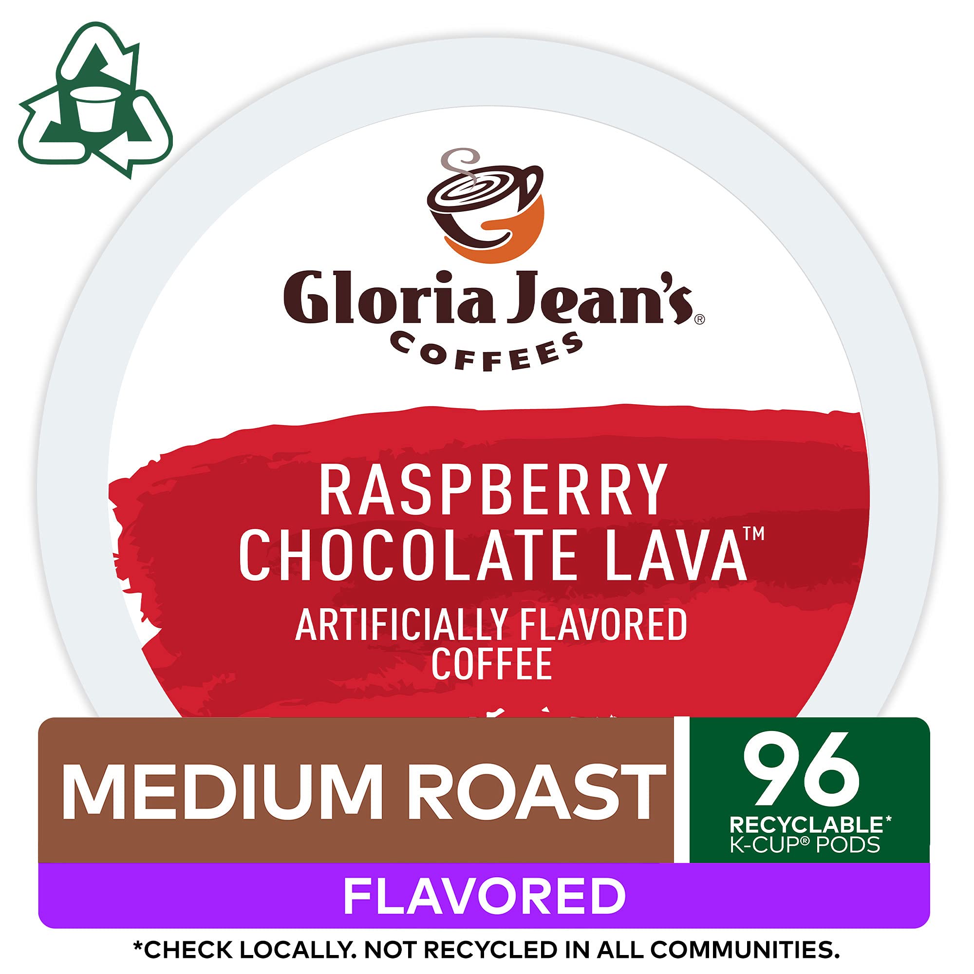 Gloria Jean's brewed cup viewed from above showing rich color and aroma