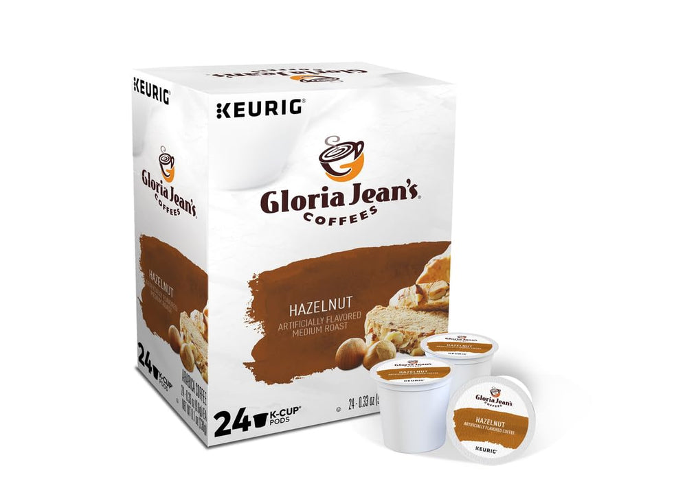Gloria Jean's close-up of a K-Cup pod highlighting seal and fresh flavor