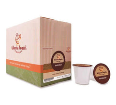 Gloria Jean's K-Cup next to a measuring spoon illustrating single-serve portion