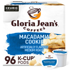 gloria jean's front packaging showing 96-count pods and convenience