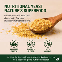 Gloriously Vegan scoop of flakes ready to sprinkle, adds flavor quickly