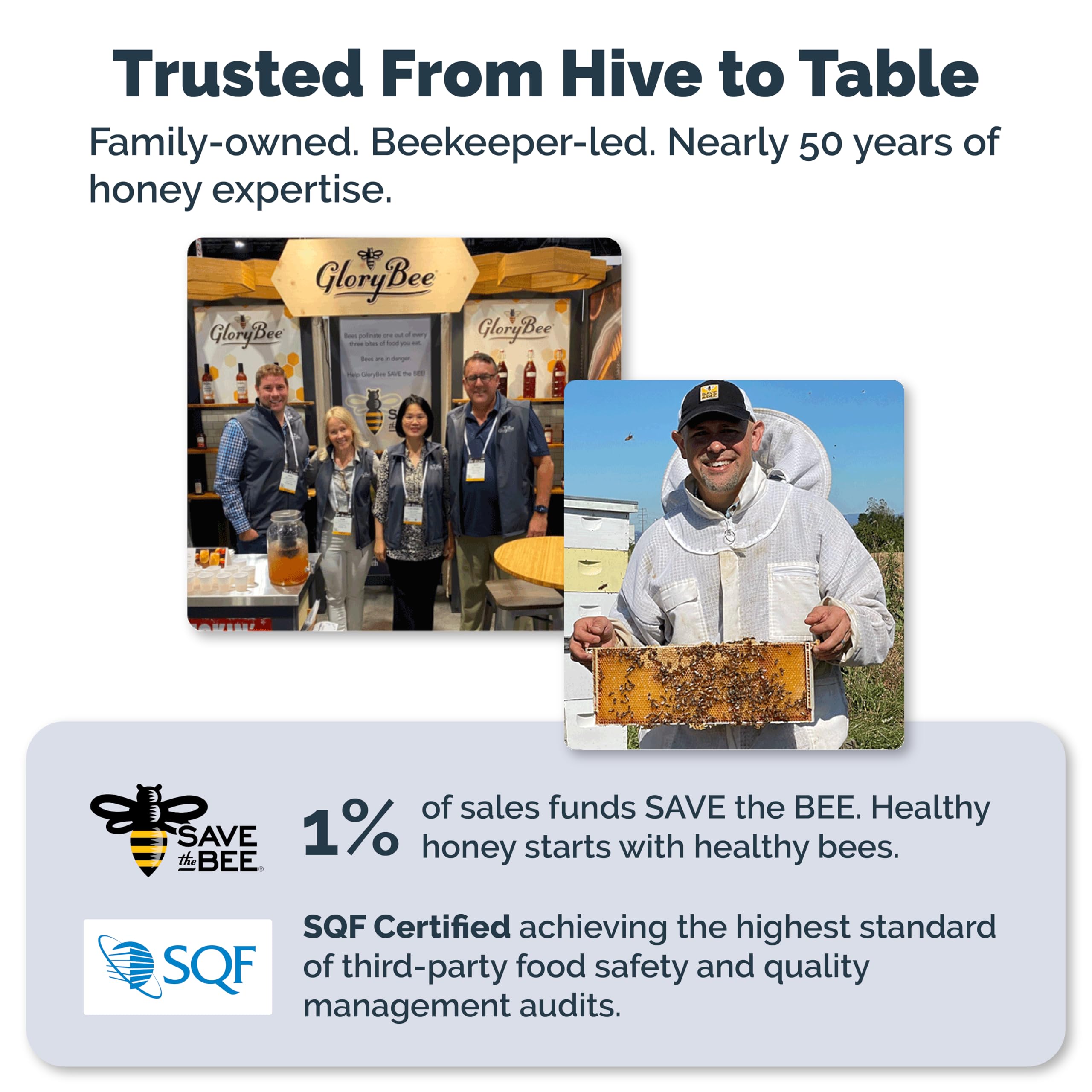 GloryBee stick next to teaspoon illustrating single‑serve portion control