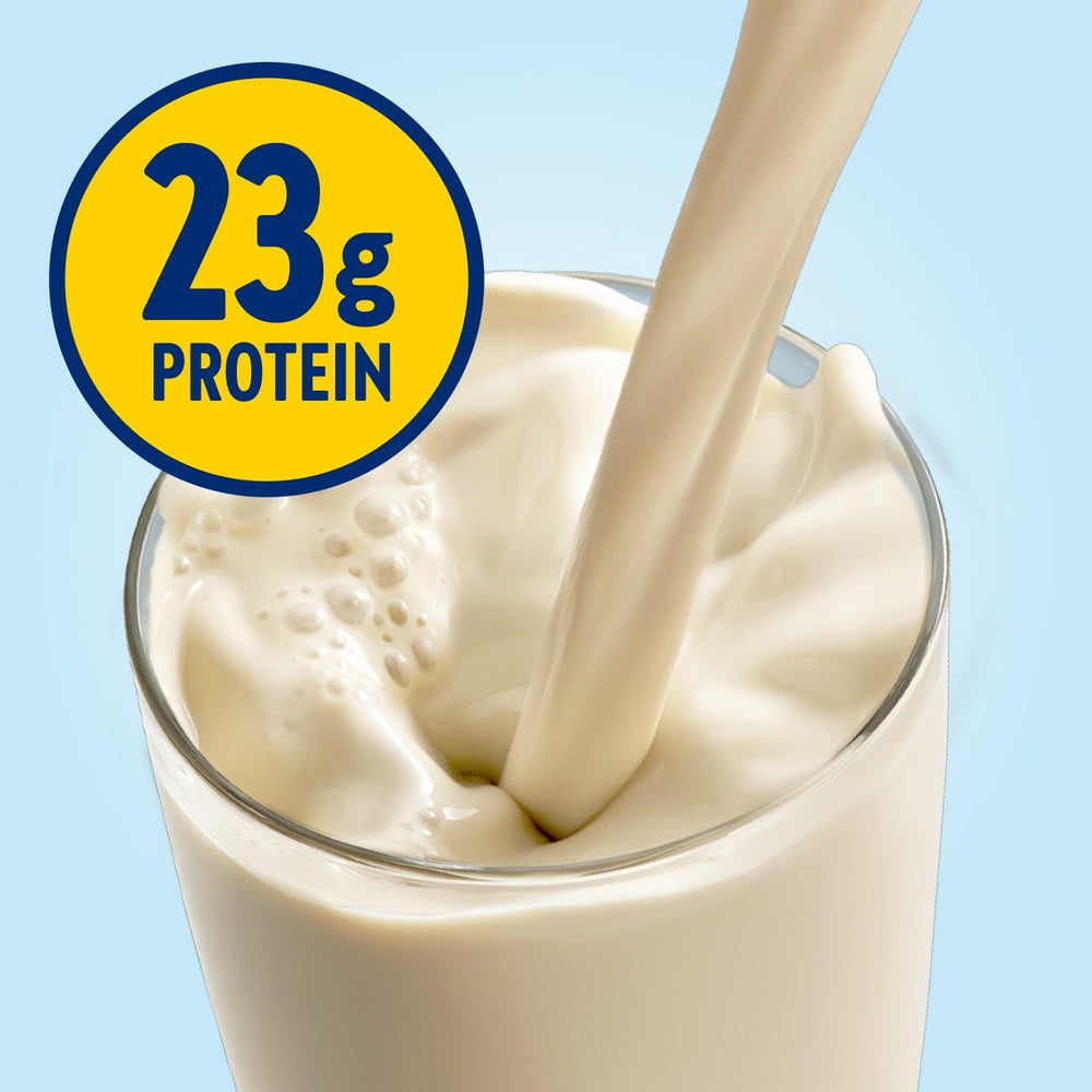 Glucerna shake poured into glass demonstrating smooth pour and convenience