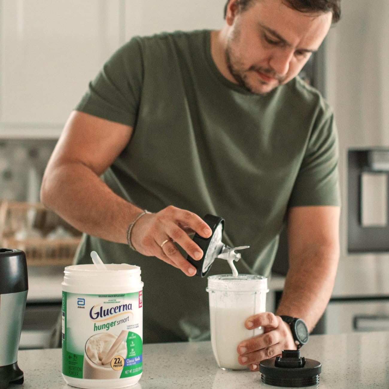 Glucerna two-pack boxed tubs ready for storage and convenience benefit