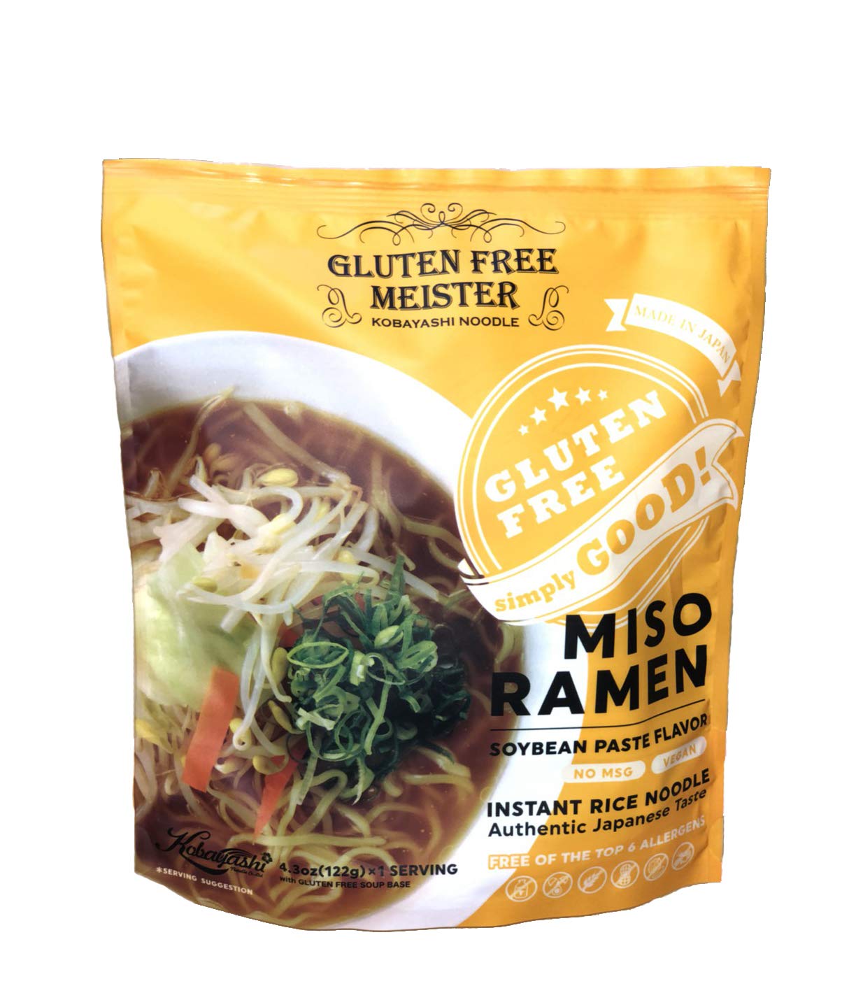 Gluten Free Meister Tonkotsu bowl served garnished showing vegetarian richness and creamy broth