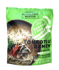 Gluten Free Meister noodle close-up showing rice noodle texture and chew similar to wheat