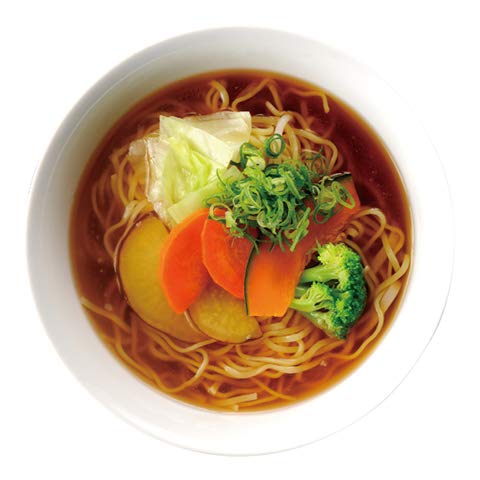Gluten Free Meister pack contents laid out to show noodles and soup base