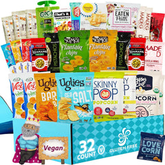 Gluten Free Palace front packaging showing full 32-count vegan assortment and gift appeal