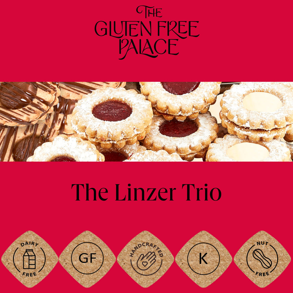 Gluten Free Palace lemon Linzer cross-section revealing zesty filling and tender crust