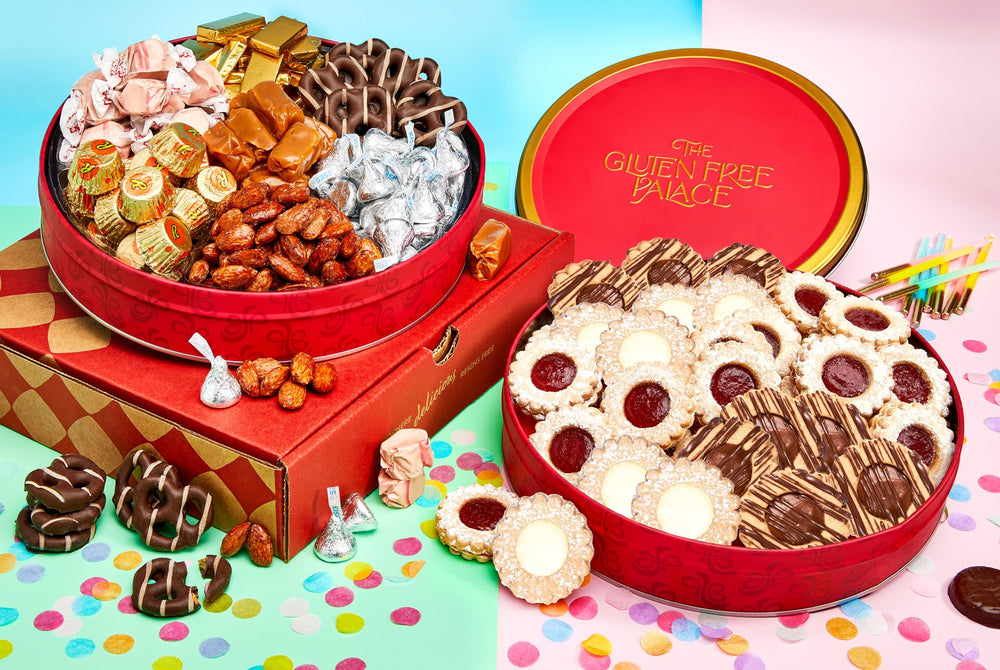 Gluten Free Palace assorted cookies on a table setting for party-ready presentation