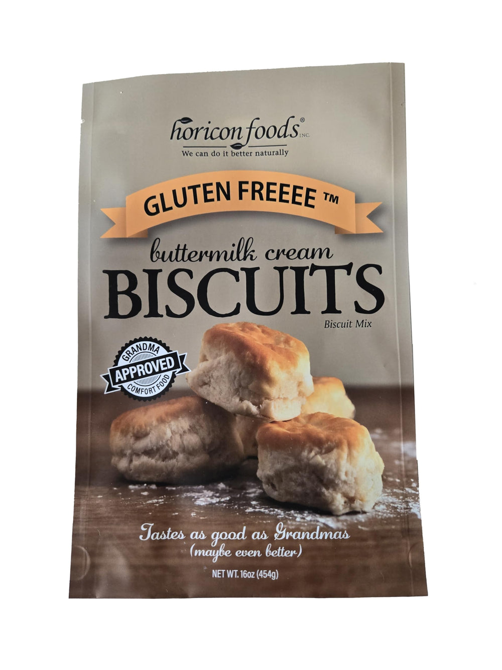 GLUTEN FREEEE front packaging showing mix and clear labeling for ease