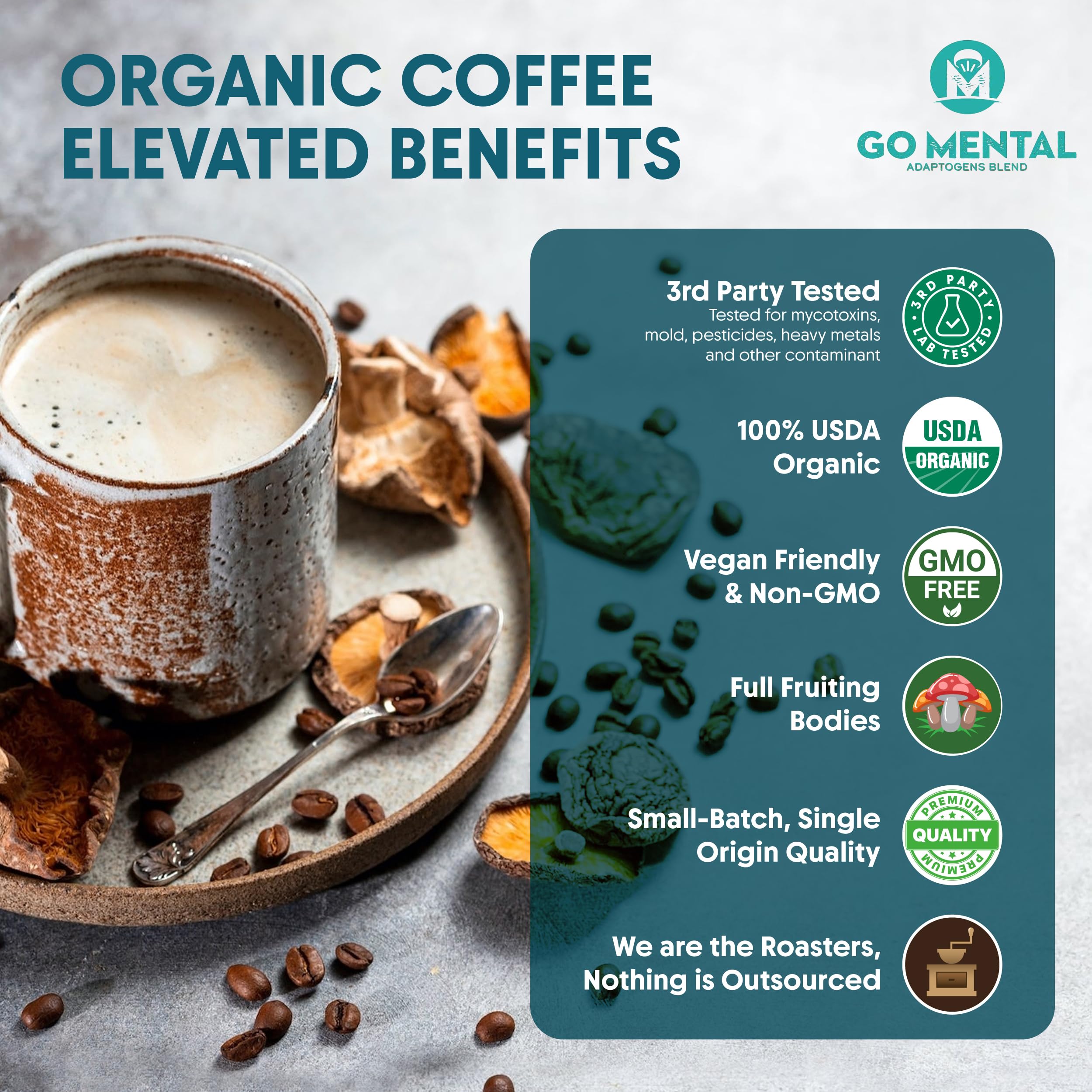 GO MENTAL label detail highlighting single-origin and organic certification
