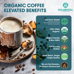GO MENTAL label detail highlighting single-origin and organic certification