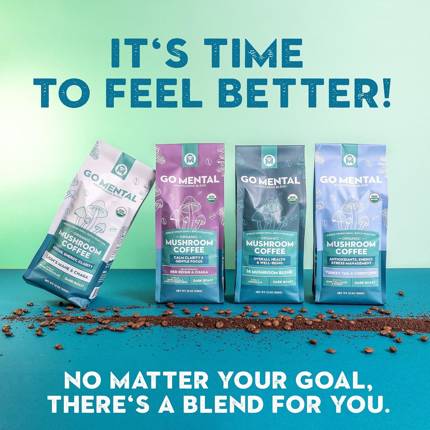GO MENTAL roastery sacks and beans indicating small-batch, controlled production