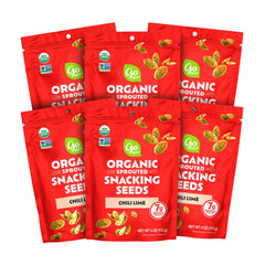 go Raw front pouch showing chili lime blend and convenience