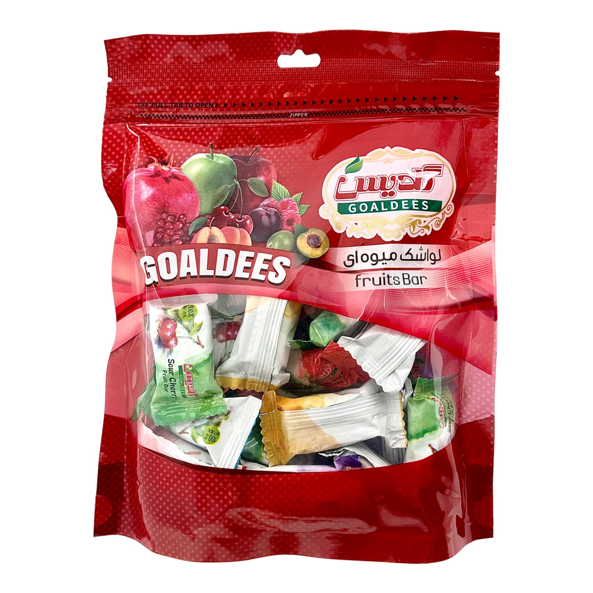 GOALDEES front packaging showing 1 lb bag and snack benefit portability