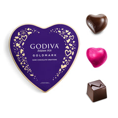 Godiva dark chocolate close-up highlighting glossy ganache and rich texture