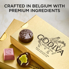 Cross-section of Godiva ganache showing smooth filling and rich layers
