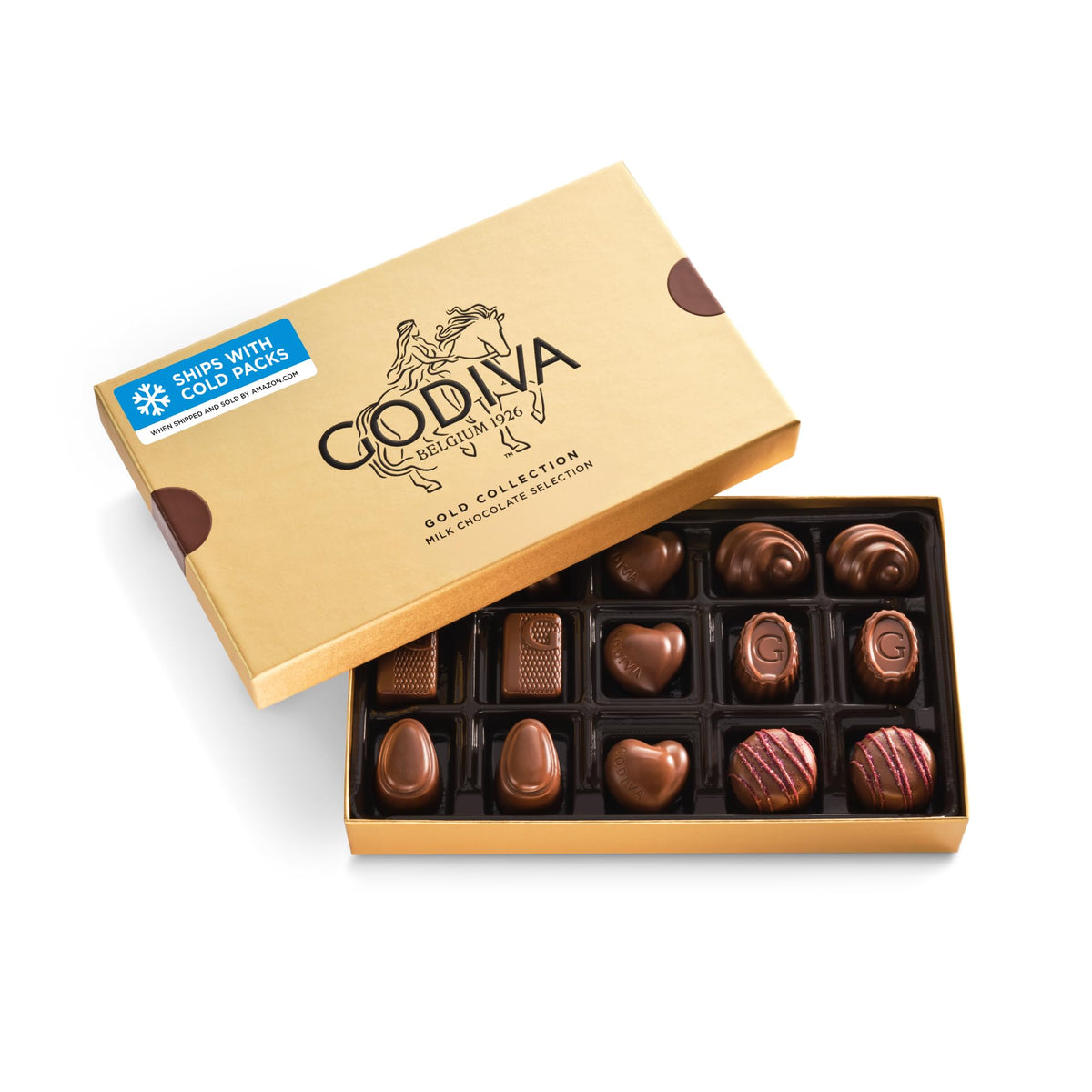 Godiva gold front packaging showing elegant box and gift-ready design