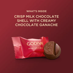 Godiva ganache close-up revealing creamy center and luxurious texture