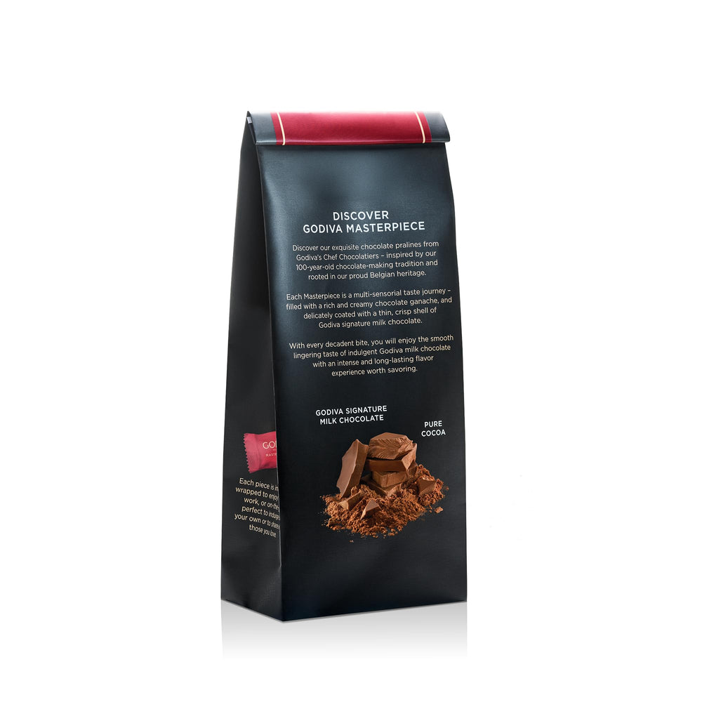 Godiva individually wrapped piece emphasizing freshness and convenience