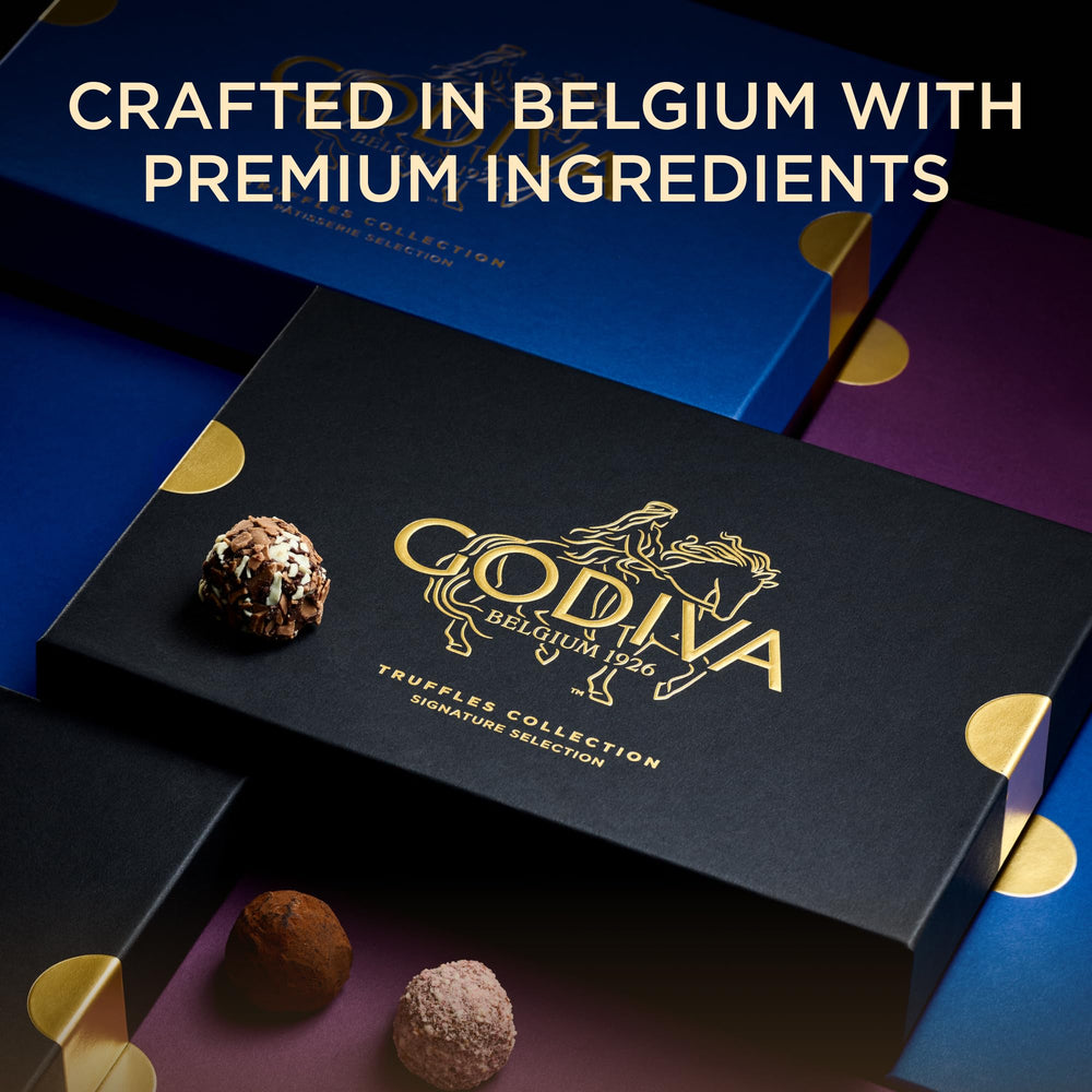 Godiva truffle beside a coin for scale demonstrating portion and size
