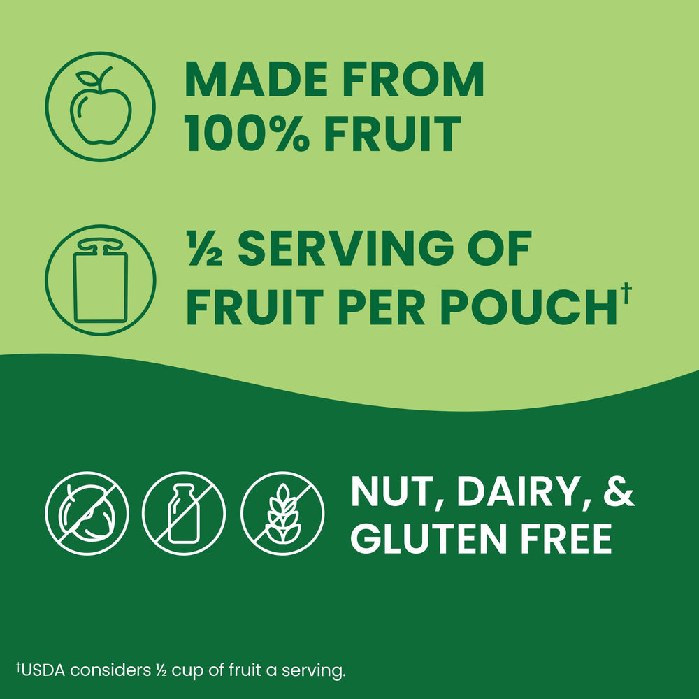 GoGo squeeZ close-up of smooth apple banana puree highlighting natural texture