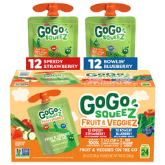 GoGo squeeZ front packaging showing 24-count variety pack and convenience