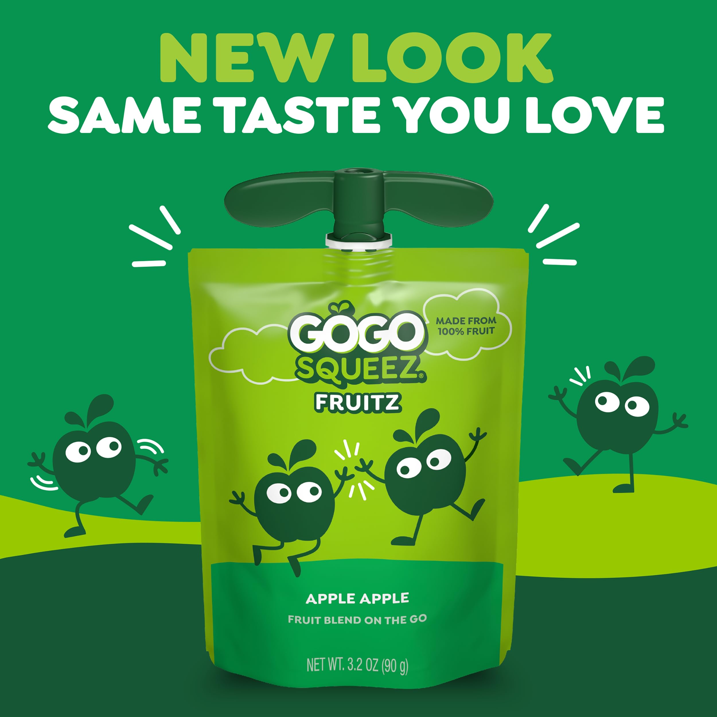 GoGo squeeZ pouch close-up texture highlighting smooth apple puree