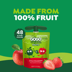 GoGo squeeZ puree texture close-up showing real fruit consistency and quality