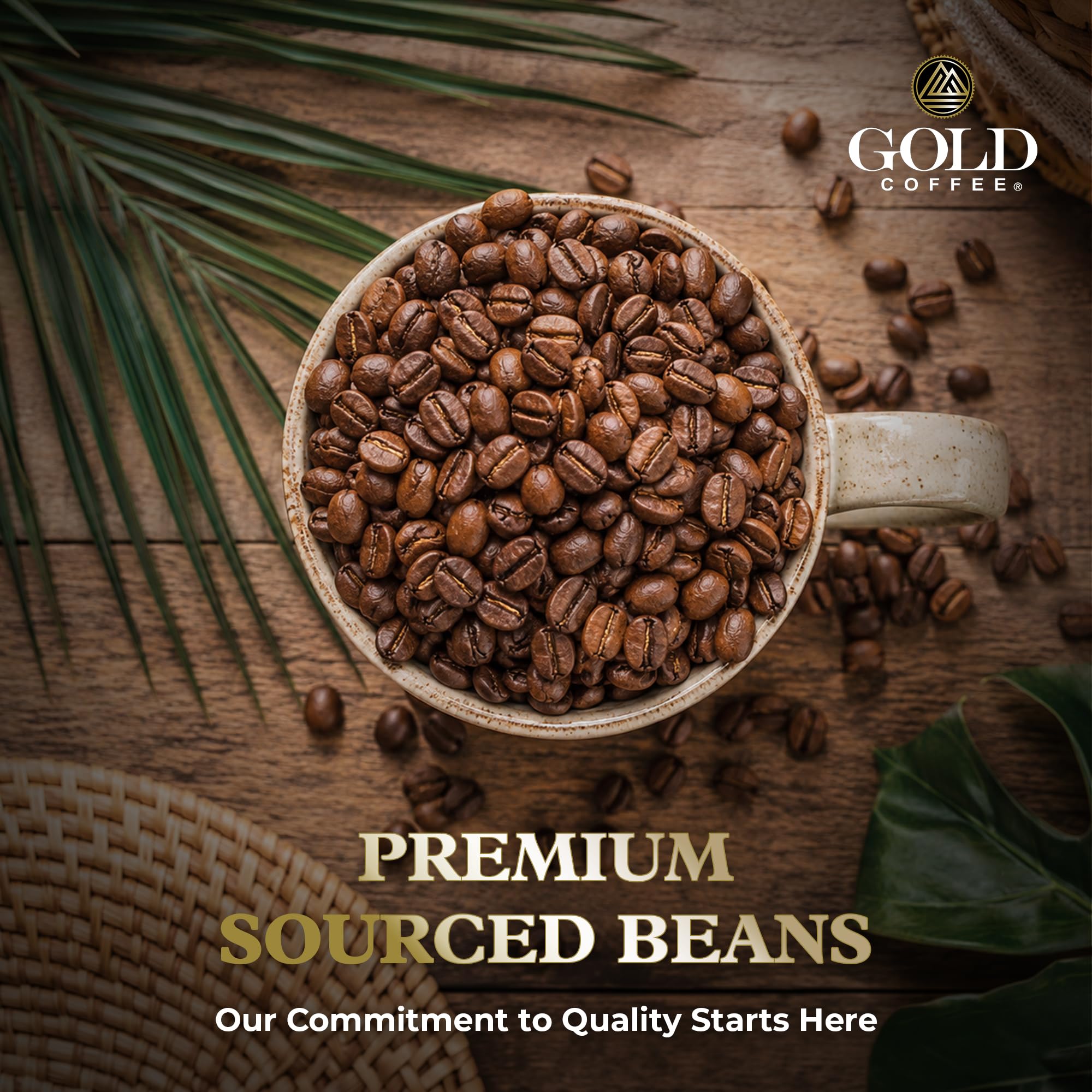 Gold Coffee Company Blue Mountain Blend pouring into pour-over cone for clean flavor