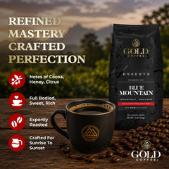 Gold Coffee Company ground coffee close-up highlighting medium roast texture and aroma