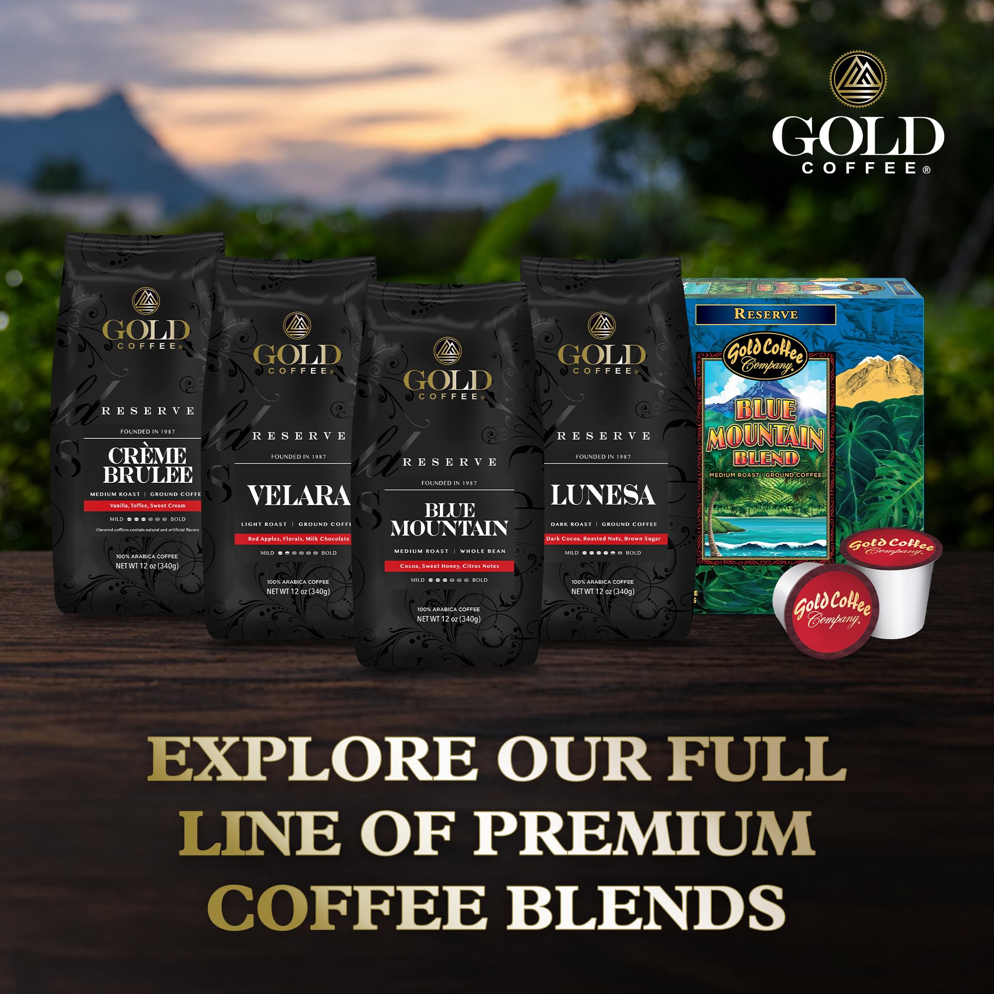 Gold Coffee Company bag on kitchen counter for everyday coffee ritual enjoyment