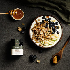 Gold Fern Honey creamy texture on spoon highlighting natural unfiltered benefit