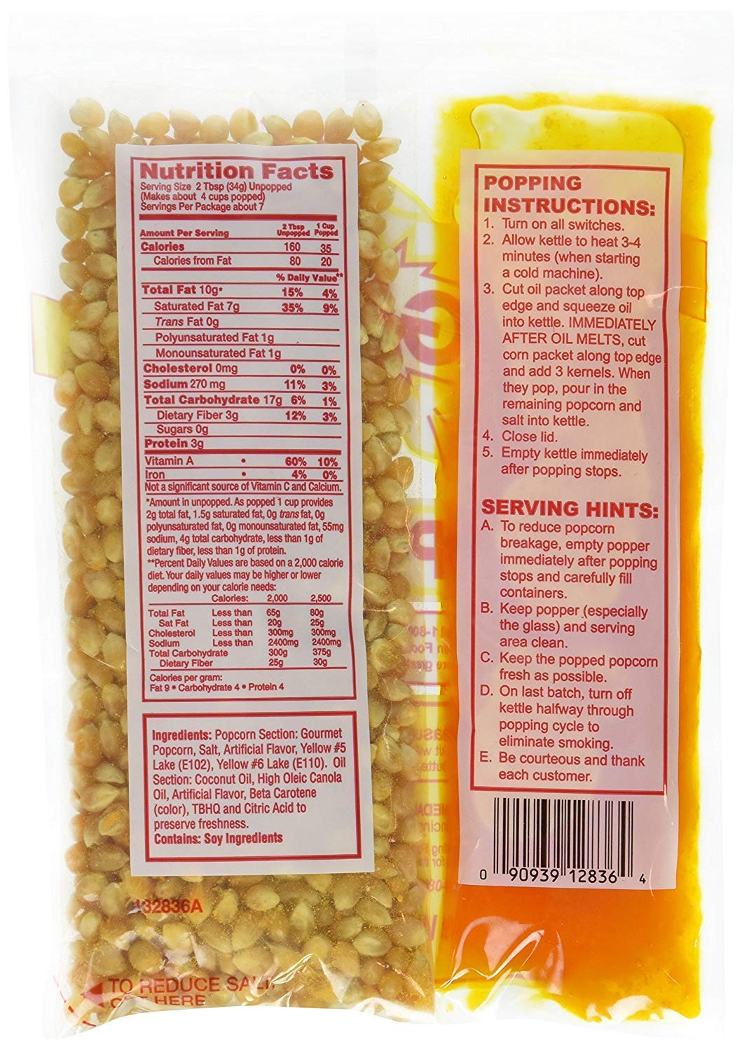 Gold Medal Perfectware single-serve pack being handed to customer for faster concession lines