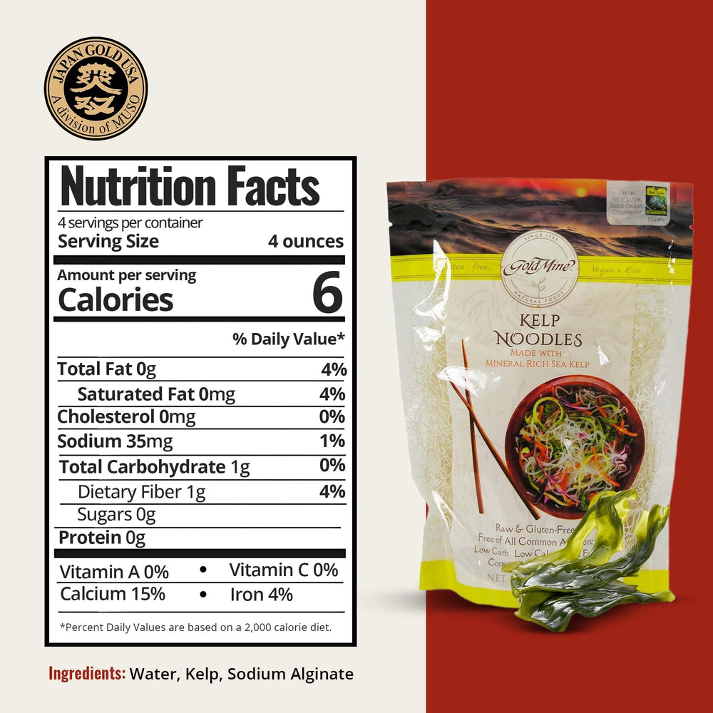 Gold Mine kelp noodle texture detail highlighting crunchy bite and neutral taste