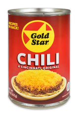 Gold Star Chili close-up of sauce texture highlighting rich spices and meaty consistency