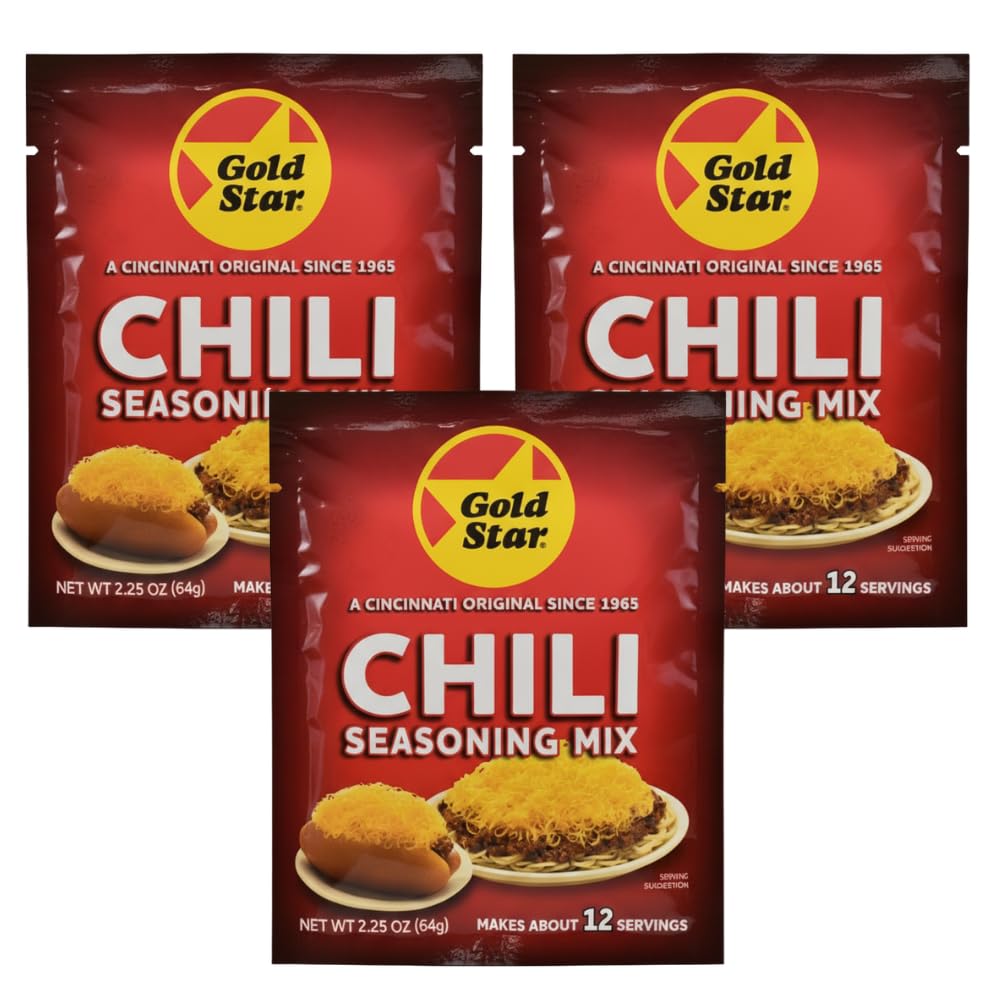 Gold Star Chili front packaging showing brand and 3-pack convenience