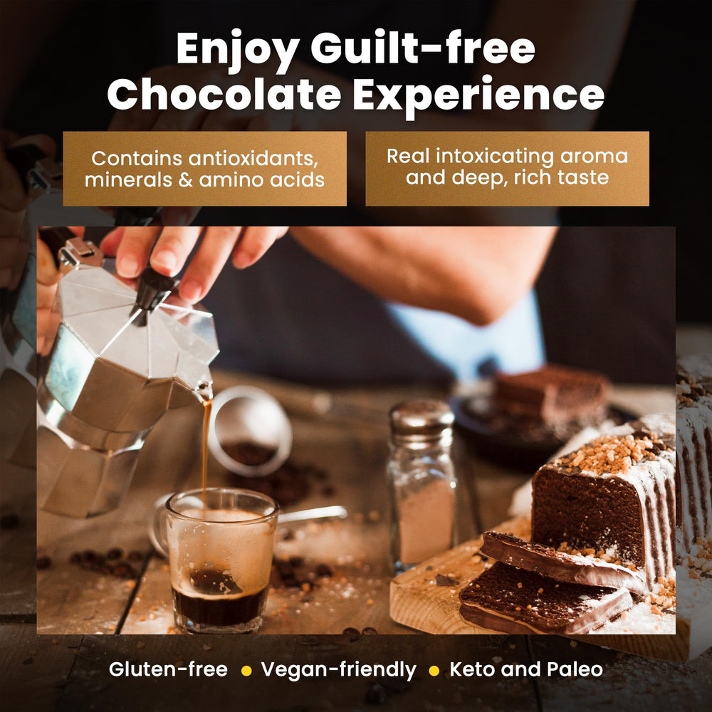 GoldCoast scooped cocoa in bowl ready to mix benefiting recipe consistency